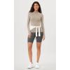 imageODODOS Cloud Feeling Long Sleeve Shirts with Thumb Hole for Women Mock Neck Yoga TShirts Workout TopsShaker Beige