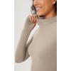 imageODODOS Cloud Feeling Long Sleeve Shirts with Thumb Hole for Women Mock Neck Yoga TShirts Workout TopsShaker Beige