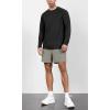 imageODODOS Mens Quick Dry Long Sleeve Shirts UPF 50 Sun Protection SPF Athletic Tops Workout Fishing TShirtsBlack Heather