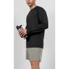 imageODODOS Mens Quick Dry Long Sleeve Shirts UPF 50 Sun Protection SPF Athletic Tops Workout Fishing TShirtsBlack Heather