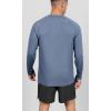 imageODODOS Mens Quick Dry Long Sleeve Shirts UPF 50 Sun Protection SPF Athletic Tops Workout Fishing TShirtsBlue Heather