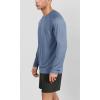 imageODODOS Mens Quick Dry Long Sleeve Shirts UPF 50 Sun Protection SPF Athletic Tops Workout Fishing TShirtsBlue Heather