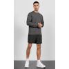 imageODODOS Mens Quick Dry Long Sleeve Shirts UPF 50 Sun Protection SPF Athletic Tops Workout Fishing TShirtsCharcoal Heather