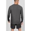 imageODODOS Mens Quick Dry Long Sleeve Shirts UPF 50 Sun Protection SPF Athletic Tops Workout Fishing TShirtsCharcoal Heather