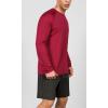 imageODODOS Mens Quick Dry Long Sleeve Shirts UPF 50 Sun Protection SPF Athletic Tops Workout Fishing TShirtsCrimson