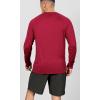 imageODODOS Mens Quick Dry Long Sleeve Shirts UPF 50 Sun Protection SPF Athletic Tops Workout Fishing TShirtsCrimson
