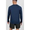 imageODODOS Mens Quick Dry Long Sleeve Shirts UPF 50 Sun Protection SPF Athletic Tops Workout Fishing TShirtsNavy Heather