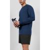 imageODODOS Mens Quick Dry Long Sleeve Shirts UPF 50 Sun Protection SPF Athletic Tops Workout Fishing TShirtsNavy Heather