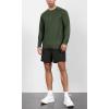 imageODODOS Mens Quick Dry Long Sleeve Shirts UPF 50 Sun Protection SPF Athletic Tops Workout Fishing TShirtsOlive Green Heather