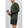 imageODODOS Mens Quick Dry Long Sleeve Shirts UPF 50 Sun Protection SPF Athletic Tops Workout Fishing TShirtsOlive Green Heather