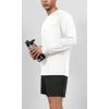 imageODODOS Mens Quick Dry Long Sleeve Shirts UPF 50 Sun Protection SPF Athletic Tops Workout Fishing TShirtsWhite Heather