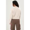 imageODODOS Modal Soft FullZip Bomber Jacket for Women Long Sleeve Casual Fall Outfit Crop Top with PocketsIvory