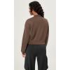 imageODODOS Modal Soft FullZip Bomber Jacket for Women Long Sleeve Casual Fall Outfit Crop Top with PocketsNutria