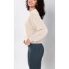 imageODODOS Modal Soft Long Sleeve Cropped Sweatshirts for Women Oversized Crew Neck Pullover Crop TopBeige