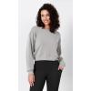 imageODODOS Modal Soft Long Sleeve Cropped Sweatshirts for Women Oversized Crew Neck Pullover Crop TopLight Gray