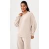 imageODODOS Modal Soft Oversized Sweatshirts for Women Crew Neck Long Sleeve Relaxed Pullover TopsBeige