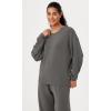 imageODODOS Modal Soft Oversized Sweatshirts for Women Crew Neck Long Sleeve Relaxed Pullover TopsCharcoal