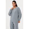 imageODODOS Modal Soft Oversized Sweatshirts for Women Crew Neck Long Sleeve Relaxed Pullover TopsGrey Blue
