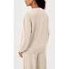imageODODOS Modal Soft Oversized Sweatshirts for Women Crew Neck Long Sleeve Relaxed Pullover TopsIvory