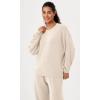 imageODODOS Modal Soft Oversized Sweatshirts for Women Crew Neck Long Sleeve Relaxed Pullover TopsIvory