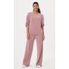 imageODODOS Modal Soft Oversized Sweatshirts for Women Crew Neck Long Sleeve Relaxed Pullover TopsLight Pink