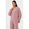 imageODODOS Modal Soft Oversized Sweatshirts for Women Crew Neck Long Sleeve Relaxed Pullover TopsLight Pink