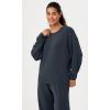imageODODOS Modal Soft Oversized Sweatshirts for Women Crew Neck Long Sleeve Relaxed Pullover TopsNavy