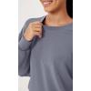 imageODODOS Modal Soft Oversized Sweatshirts for Women Crew Neck Long Sleeve Relaxed Pullover TopsPurple Gray