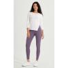 imageODODOS ODCLOUD Crossover 78 Leggings with Back Pocket for Women 23quot  25quot  28quot V High Wasit Lounge Yoga PantsAsh Violet