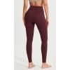 imageODODOS ODCLOUD Crossover 78 Leggings with Back Pocket for Women 23quot  25quot  28quot V High Wasit Lounge Yoga PantsBurgundy