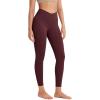 imageODODOS ODCLOUD Crossover 78 Leggings with Back Pocket for Women 23quot  25quot  28quot V High Wasit Lounge Yoga PantsBurgundy