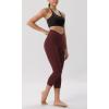 imageODODOS ODCLOUD Crossover 78 Leggings with Back Pocket for Women 23quot  25quot  28quot V High Wasit Lounge Yoga PantsBurgundy