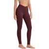imageODODOS ODCLOUD Crossover 78 Leggings with Back Pocket for Women 23quot  25quot  28quot V High Wasit Lounge Yoga PantsBurgundy