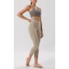 imageODODOS ODCLOUD Crossover 78 Leggings with Back Pocket for Women 23quot  25quot  28quot V High Wasit Lounge Yoga PantsShaker Beige