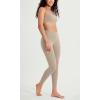 imageODODOS ODCLOUD Crossover 78 Leggings with Back Pocket for Women 23quot  25quot  28quot V High Wasit Lounge Yoga PantsShaker Beige