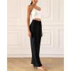 imageODODOS Womens Lounge Pants with Pockets Drawstring Lightweight Loose Comfy Casual Pajama Pants2830quot InseamBlack