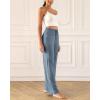 imageODODOS Womens Lounge Pants with Pockets Drawstring Lightweight Loose Comfy Casual Pajama Pants2830quot InseamBlue Fusion