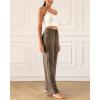 imageODODOS Womens Lounge Pants with Pockets Drawstring Lightweight Loose Comfy Casual Pajama Pants2830quot InseamBrownie