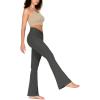 imageODODOS Cloud Feeling Flared Pants for Women Twist High Waist Casual Bootcut Yoga Pants  30quot  32quot InseamCharcoal