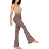 imageODODOS Cloud Feeling Flared Pants for Women Twist High Waist Casual Bootcut Yoga Pants  30quot  32quot InseamPurple Taupe
