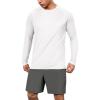 imageODODOS Mens Quick Dry Long Sleeve Shirts UPF 50 Sun Protection SPF Athletic Tops Workout Fishing TShirtsWhite