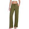 imageODODOS Womens Lounge Pants with Pockets Drawstring Lightweight Loose Comfy Casual Pajama Pants2830quot InseamArmy