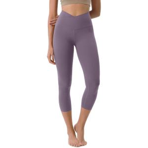 imageODODOS ODCLOUD Crossover 78 Leggings with Back Pocket for Women 23quot  25quot  28quot V High Wasit Lounge Yoga PantsAsh Violet