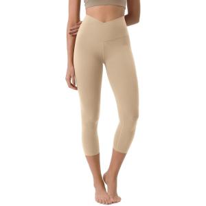 imageODODOS ODCLOUD Crossover 78 Leggings with Back Pocket for Women 23quot  25quot  28quot V High Wasit Lounge Yoga PantsBeige