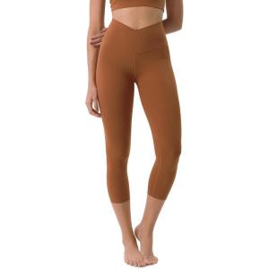 imageODODOS ODCLOUD Crossover 78 Leggings with Back Pocket for Women 23quot  25quot  28quot V High Wasit Lounge Yoga PantsCaramel