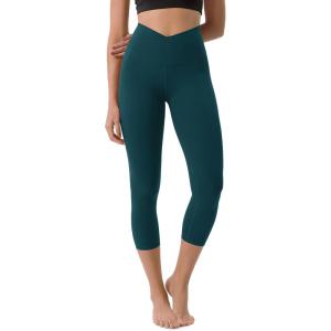 imageODODOS ODCLOUD Crossover 78 Leggings with Back Pocket for Women 23quot  25quot  28quot V High Wasit Lounge Yoga PantsForest Teal