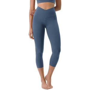 imageODODOS ODCLOUD Crossover 78 Leggings with Back Pocket for Women 23quot  25quot  28quot V High Wasit Lounge Yoga PantsInk Blue