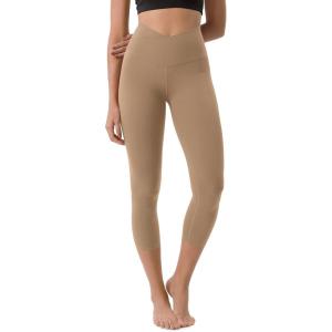 imageODODOS ODCLOUD Crossover 78 Leggings with Back Pocket for Women 23quot  25quot  28quot V High Wasit Lounge Yoga PantsLight Brown