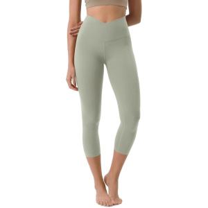 imageODODOS ODCLOUD Crossover 78 Leggings with Back Pocket for Women 23quot  25quot  28quot V High Wasit Lounge Yoga PantsLime Stone