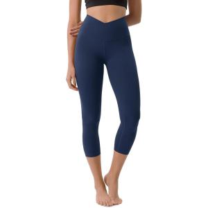 imageODODOS ODCLOUD Crossover 78 Leggings with Back Pocket for Women 23quot  25quot  28quot V High Wasit Lounge Yoga PantsNavy